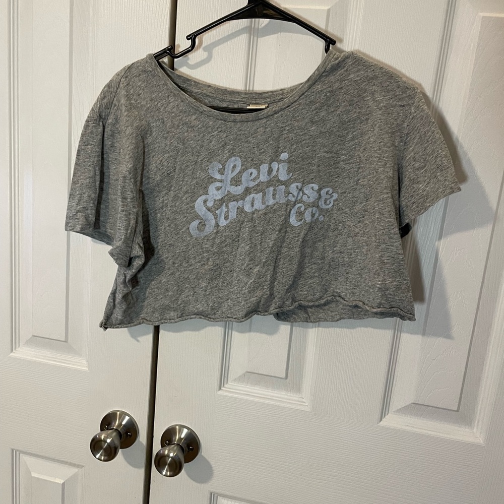 Levi's Gray Crop Top